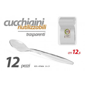 12 CUCCHIAI PLASTICA 12,5CM