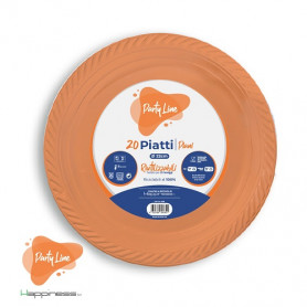 PIATTI IN PLASTICA 22CM PIANI ARANCIO 17GR