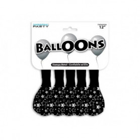 PALLONE 12 5 PZ STAMPA GLOBO STELLE ARG