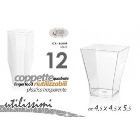 12 COPPETTE 4,5*4,5*5,5CM