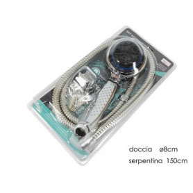 SOFFIONE DOCCIA 8 GETTI C/SERP. CROMATO