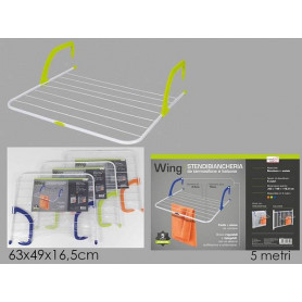 STENDINO DA BALCONE "WING" 5 MT  3ASS
