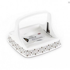 PORTATOVAGLIOLI ORIZZONTALE TOSCA BIANCO/TORTORA CHIARO PLUS