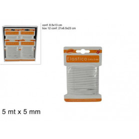 ELASTICO 5 MT X 5 MM BIANCO