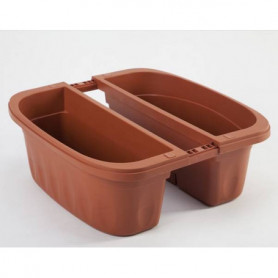 FIORIERA DOPPIA KLUNIA CM 50 TERRACOTTA
