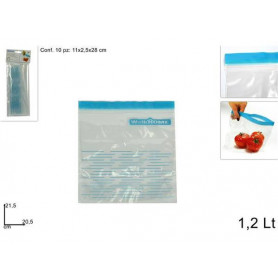 SACCHETTI PLASTICA 20,5*21,5 CM 1,2 LT 10 PZ ERM