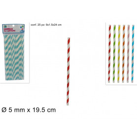 CANNUCCE CARTA 25 PZ COLORATE SPIRALE 6 COL.(34)