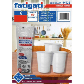 BICCHIERI 200 CC BIANCHI 50 PZ