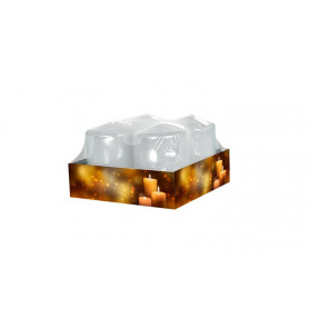 SET 4 CANDELE PILLAR DIA.3.9X5CM BIANCO