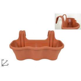 FIORIERA BALCONE MARRONE 3 POSTI