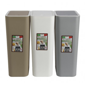 PATTUMIERA RATTAN CON PULSANTE LT.20