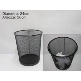 CESTINO GETTACARTA PICC NERO RETIN.