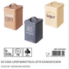BARATTOLO LATTA 9,5X9,5X13,5 CM