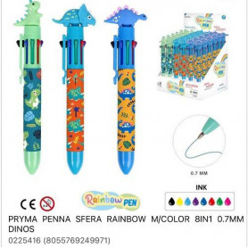 PENNA SFERA RAIBOW 0,7 MM DINOSAURO