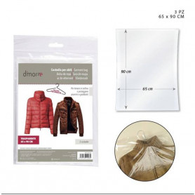 CUSTODIA ABITI PLAST.TRASP 65X135 CM 3 PZ