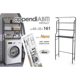 SCAFFALE NERO LAVATRICE