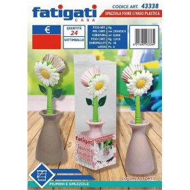 SPAZZOLA FIORE C/VASO PLASTICA