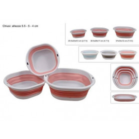 VASCHETTE QUADRATE SET 3 MISURE RICHIUDIBILI