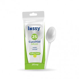 CUCCHIAI PS RIUTIZ. 25 PZ BIANCHE LUSSY