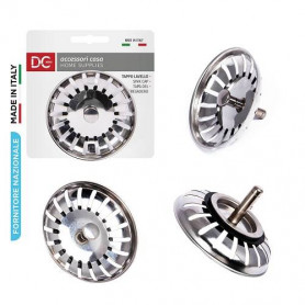 TAPPO LAVELLO INOX MOD LUX PERNO LUNGO