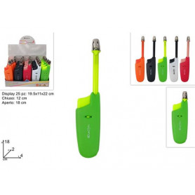 ACCENDIGAS CANNA ALLUNGABILE 5 COLORI IN DISPLAY