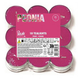 TEA LIGHT 18 PZ PETALI PEONIA