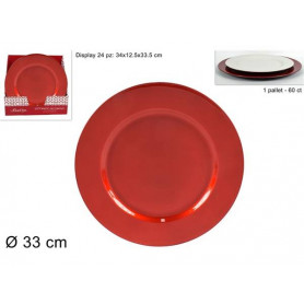SOTTOPIATTO 33 CM ROSSO