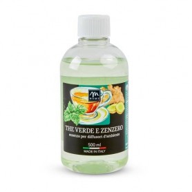 RICARICA PER DIFFUSORE DI ESSENZA ML 500 THE" VERDE E ZENZERO