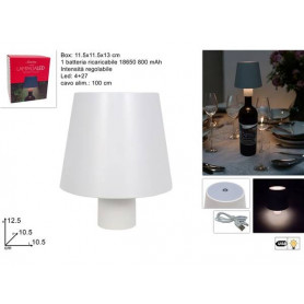 LAMPADA PER BOTTIGLIE A LED 4 + 27 RICARICABILE BIANCO