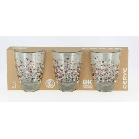 3 BICCHIERI DOMINO 300 ML MURANO