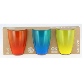 3 BICCHIERI DOMINO 300 ML SPRAY