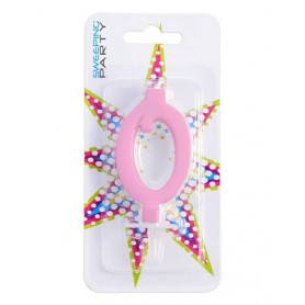 CANDELINA 9CM NR.0 COLORE ROSA