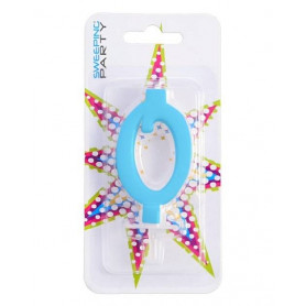 CANDELINA 9CM NR.0 COLORE CELESTE