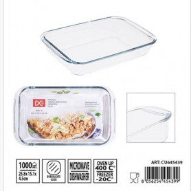 PIROFILA VETRO RETT.1000ML 25.8X15.1X4.5CM