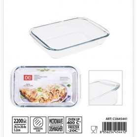 PIROFILA VETRO RETT.2200ML 34.5X20.4X5.2CM