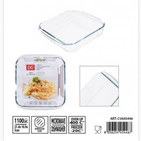 PIROFILA VETRO QUADR.1100ML 21.4X18.9X5CM