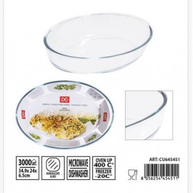 PIROFILA VETRO OVALE 3000ML 34.9X24X6.5CM
