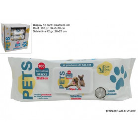 SALVIETTINE DETERGENTI PET 100 PZ TALCO