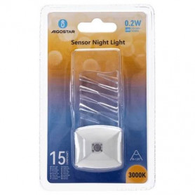LUCE NOTTURNA LED-0.2W-3000K-15LM-IP20-SENSORE CREPUSCOLARE