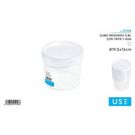 CUBO ROTONDO DA 3,8 LT C/COP, E MANICO