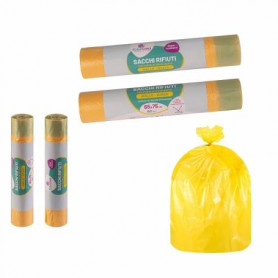SACCO PATTUMIERA 65X75 CM GIALLO CON LEGACCI 12PZ 2497