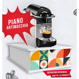 PORTA CAPSULE WHITE 27X33X11CM GEOMETRIC PATTERN