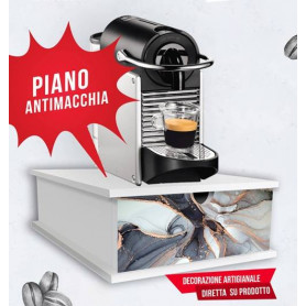 PORTA CAPSULE WHITE 27X33X11CM MARBLE WAVES GREY