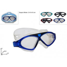 OCCHIALINI PISCINA 4COL ASS 8170A(TOTAL BLACK+TRASP