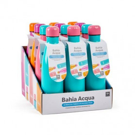 BORRACCIA TERMICA IN ACCIAO INOX 500ml D.7XH.26 cm COLORI ASSORTITI  IN ESPOSITORE