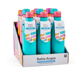 BORRACCIA TERMICA IN ACCIAO INOX 750ml D.8XH.31 cm COLORI ASSORTITI  IN ESPOSITORE