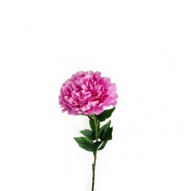 PEONIA FUCSIA IN POLIESTERE E PLASTICA 15X15XH.73cm