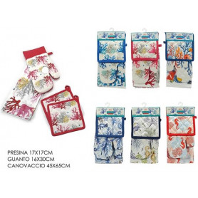 SET 2PRES/1GUAN/1STROF. PESCI/COR. 6ASS