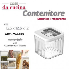 CONTENITORE ERMETICO TRASPARENTE 12.5X12.5X12 CM