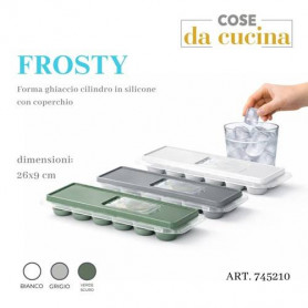 FROSTY FORMA GHIACCIO CILINDRO IN SILIC C/ COP. 26X9 CM COL. ASS.